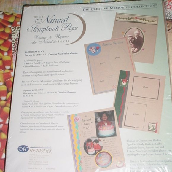 Creative Memories Other - CREATIVE MEMORIES NIP Strap Hinge Scrapbook Pages 8.5 x 11